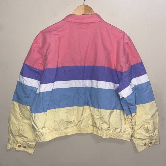 Polo Ralph Lauren Chore Work Jacket Poplin Pastel Colorblock Women Size XL $248 - Picture 6 of 12